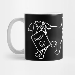 Whiteline Cute Dog Says Hello Mug